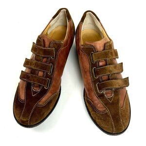 Paul Green Brown Leather and Suede Fashion Sneakers